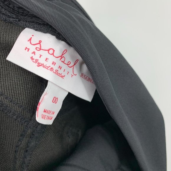 Isabel Maternity Ingrid & Isabel Jeggings Crossover Panel Black Skinny - Picture 3 of 9